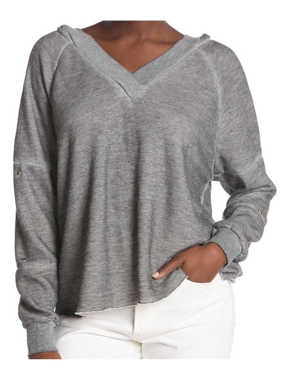 Wildfox Tops - NWT Wildfox Grey Gray Hooded Top Sweater S